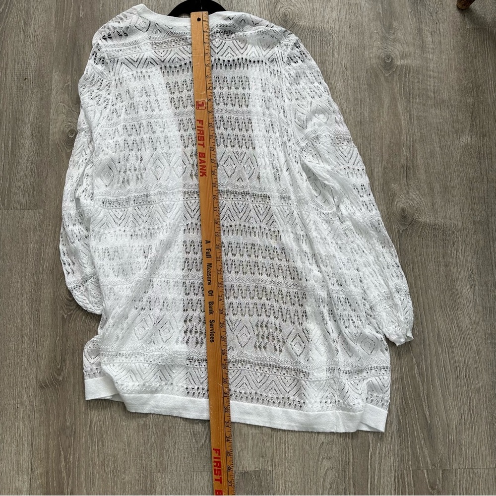 Collection etc‎ White Crochet Cardigan Sweater - Picture 5 of 5